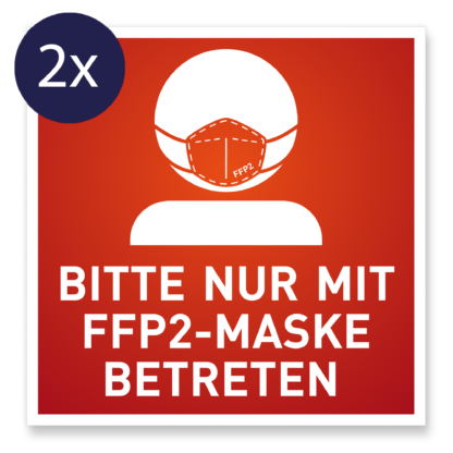 FFP2-Pflicht Aufkleber Schild Hinweis